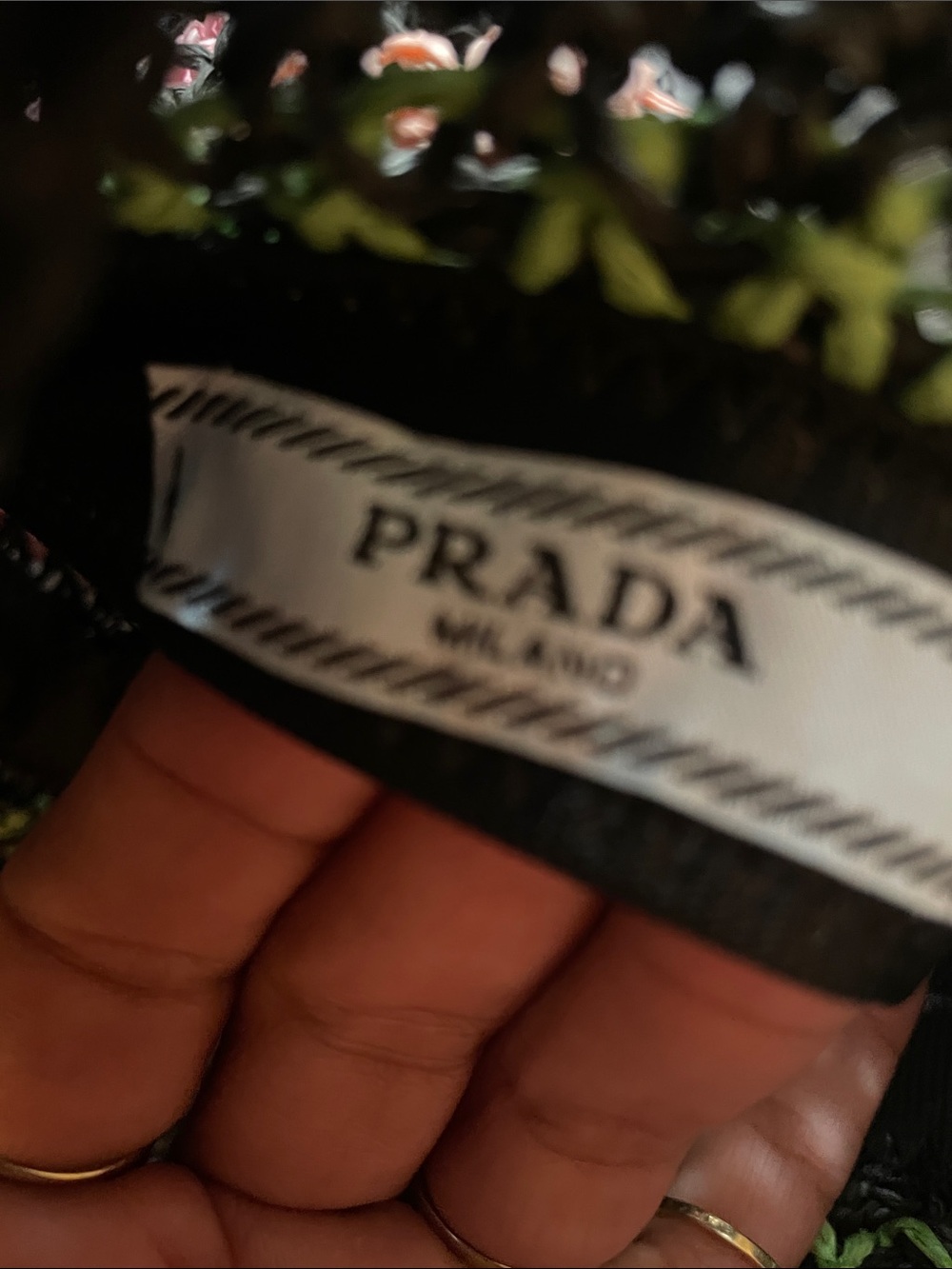 Prada Black Crochet Bucket Hat with Pastel Stripe Accents - Picture 5 of 5